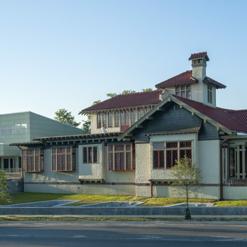 Historic building with new construction